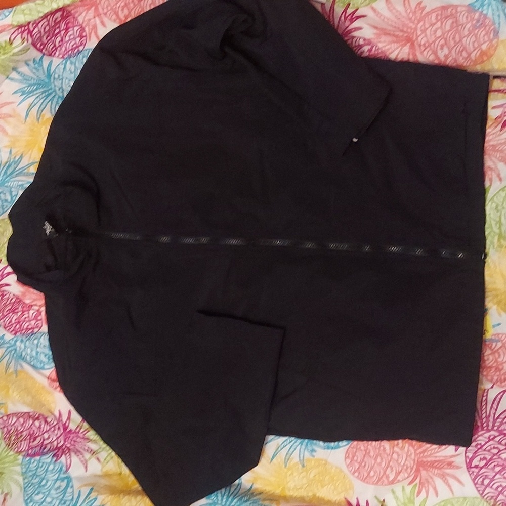 - Black full zip. Athleisure. Premium yoga brand Prana. Wind breaker.